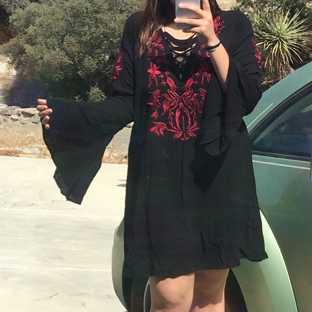 Black and Red Oriental Dress